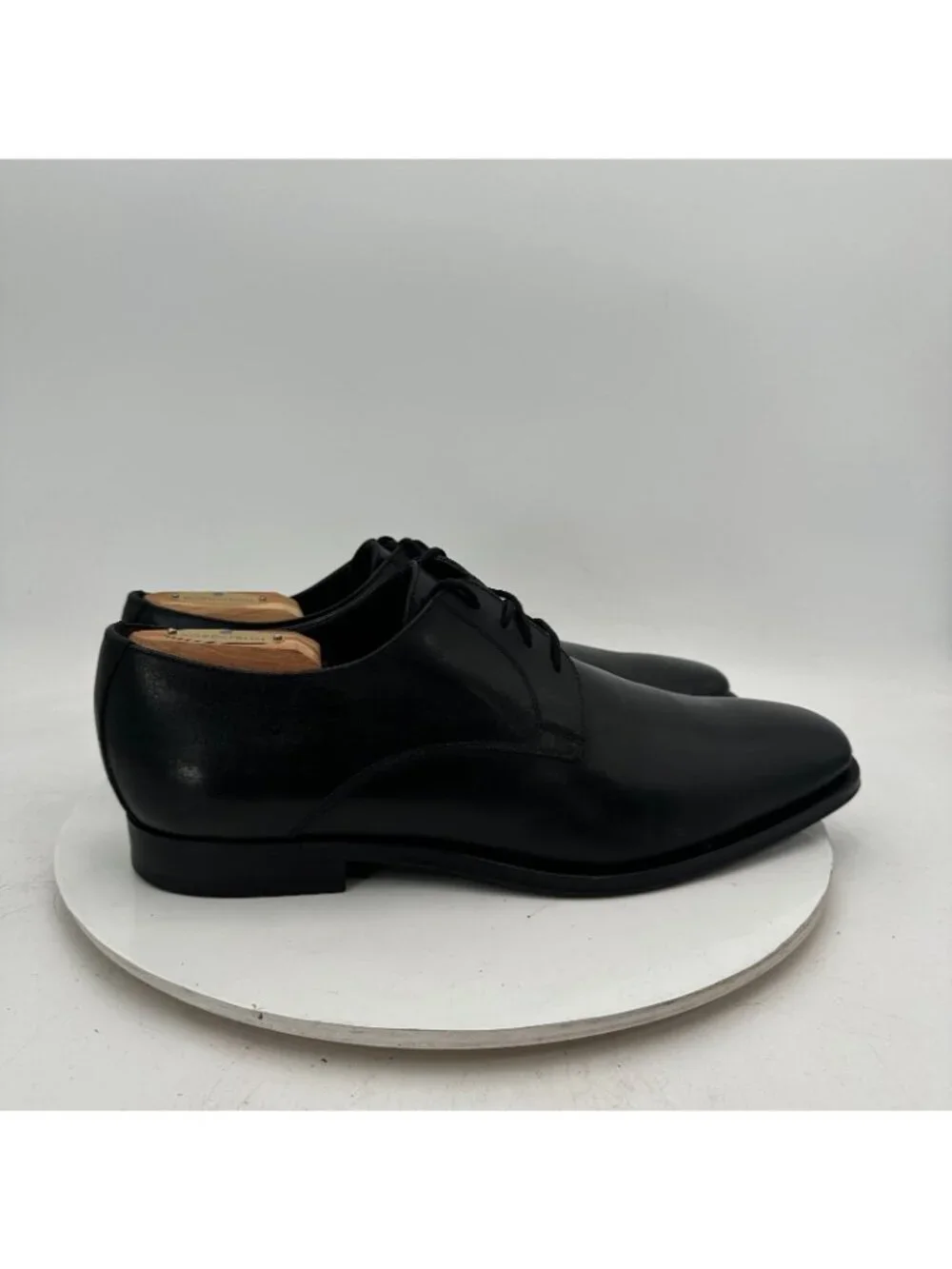 To Boot New York Men Size 9 Black Leather Plain Toe Lace Up Derby Dress Shoes